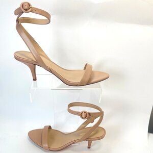 Veronica Beard Darcelle Bisquele Sandals Kitten Heels Size 7.5